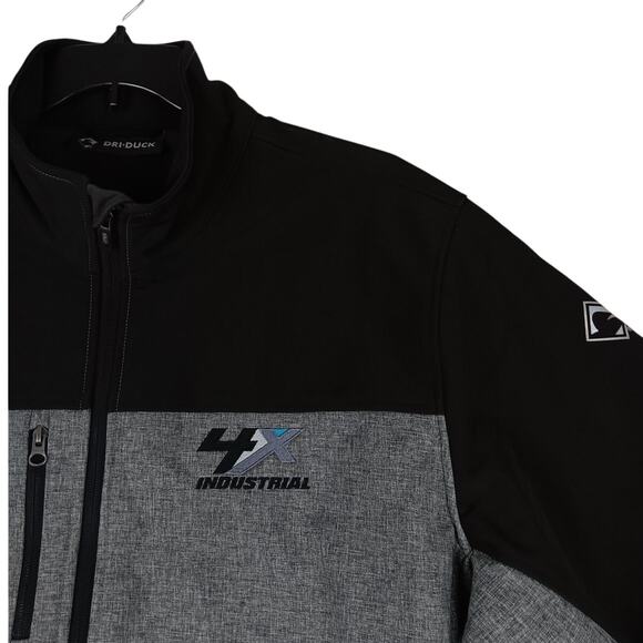 Dri-Duck DDX Soft Shell Jacket Mens XL Gray/Black Full Zip 4X Industrial Company - Picture 2 of 12